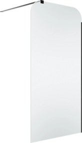 Ścianka prysznicowa Walk-in szkło satynowe matowe 8 mm MOLIS Satin Square MASSI | rożne rozmiary : Kolor profili kabiny - złoty szczotkowany, Szerokość ścianki - 80 cm, Typ montażu - WALK in FIX (Do ściany)