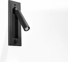 Kinkiety nowoczesny Zarenex, stal - 1 źródło światła 4000K - L.6.5 x H.20 cm - czarny