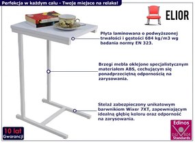 Biały stolik pomocniczy Sofia