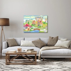 Obraz - Kolorowe miasteczko (70x50 cm)