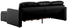 Rozkładana sofa modułowa czarna - Odi 4Q