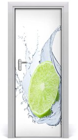 Okleina samoprzylepna fototapety na drzwi Limonka