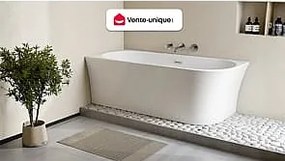 Wanna narożna - 201 L - 150 x 75 x 59 cm - Biała - Akryl - lewy narożnik - PONTICOLA