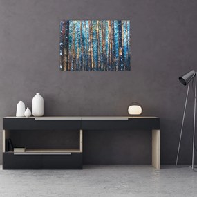 Obraz na szkle - Zimowy las (70x50 cm)