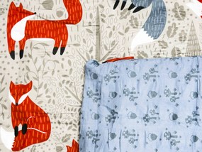 PrzytulneMieszkanie.pl PrzytulneMieszkanie.pl Krepowa pościel do łóżeczka Renforcé FOXIVA szara Rozmiar pościeli: 45 x 65 cm | 90 x 140 cm