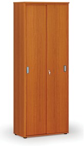 Szafa biurowa z drzwiami przesuwnymi PRIMO WOOD, 800 x 420 x 2128 mm, wiśnia