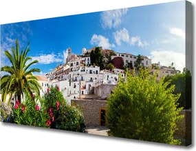 Obraz canvas na ścianę Tropikalna Metropolia pod Palmami