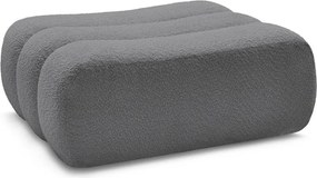 Szary podnóżek z materiału bouclé Azra – Bobochic Paris