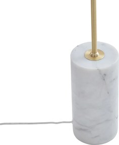 Lampa podłogowa w stylu art deco z mosiądzu z przezroczystym szkłem - Rid