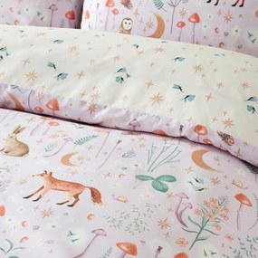 Lawendowa pościel dwuosobowa 230x220 cm Enchanted Twilight Animals – Catherine Lansfield