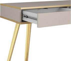 ORIANA Toaletka T 102 beżowa | nogi złote