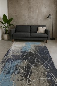 Prostokątny dywan w nieregularne linie D9-C90