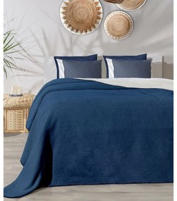 Koc Twin niebieski & kremowy, 150 x 200 cm, 150 x 200 cm