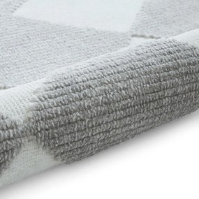 Biało-jasnoszary dywan odpowiedni do prania 200x290 cm Lyna Cream&amp;Grey – Think Rugs