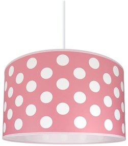 Dziecięca lampa wisząca DOTS PINK 1xE27/60W/230V