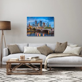 Obraz na szkle - miasto Melbourne (70x50 cm)
