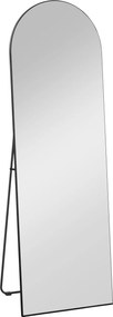 HOMCOM Pełnowymiarowe Lusterko bez Ramy, Wolnostojące/Montaż Ścienny, Metalowy Stojak, 50x150 cm, Czarne