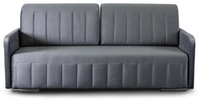 Sofa Rozkładana z Funkcją Spania LUMO Dwuosobowa Szara Nowoczesna do Salonu