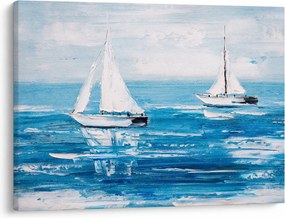Obraz - Obraz jachtów na morzu (70x50 cm)