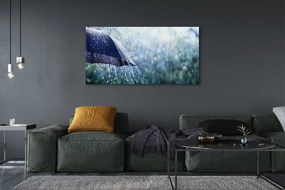 Zdjęcie na płótnie Deszczowe Krople na Parasolu