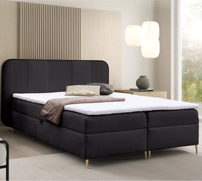 Czarne welurowe łóżko z pojemnikiem 4 rozmiary G1-G33