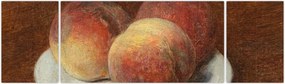 Obraz - Henri Fantin-Latour, Three Peaches on a Plate, reprodukcje (170x50 cm)