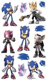 Naklejki 3D Sonic, 8 x 14 cm