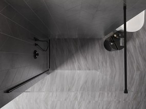 Mexen Kioto-X ścianka prysznicowa Walk-in 120 x 200 cm, transparent 10 mm, czarna - 800-120-101-70-00-X