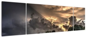 Obraz chmur i lasu (170x50 cm)