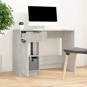 Biurko 100 cm w kolorze szarego betonu - Reves
