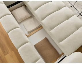 Beżowa rozkładana/ze schowkiem sofa 251 cm Fuji – Bobochic Paris