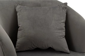 Szary aksamitny fotel Silvery – Mauro Ferretti