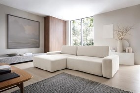 Narożnik BOULI Lewostronny z Elektryczną Regulacją wolnostojący tkanina Raven 28 Beżowy DOMO HOME