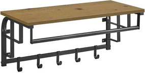 Półka ścienna z wieszakami na ubrania dąb artisan C5-C93
