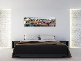 Obraz - Widok miasta z lotu ptaka (170x50 cm)