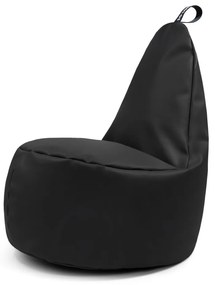 Czarny worek do siedzenia z imitacji skóry Lull XL – So Soft?
