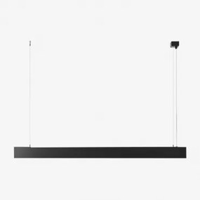 Lampa Sufitowa Wisząca Liniowa Led 120 Cm Z Aluminium Jiva Czarna - Sklum