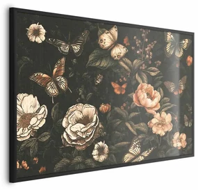 Plakat Rustykalny ogród 90x60 cm z ramą czarną bez marginesu ARTGEIST B
