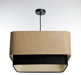 Lampa wisząca KWADRO DUO 005 51x47cm jutowa/czarna BPS KONCEPT