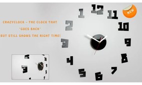 Zegar ścienny w stylu nowoczesnym akrylowy crazy clock okrągły