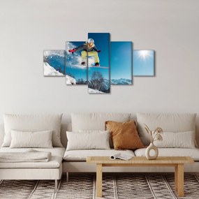 Obraz - Snowboardzista (125x70 cm)