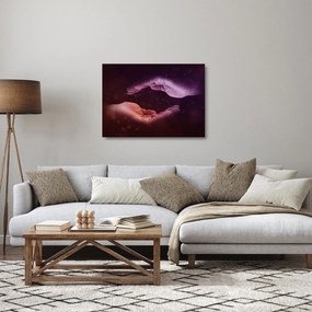 Obraz na szkle dłoni (70x50 cm)