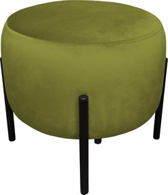 Pufa OLA loft ławka podnóżek metal : Kolor Stelaża - Czarny , Kolor tkaniny - VELVET - BL75, Typ tkaniny - Velvet