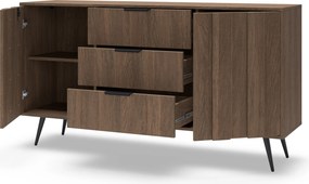 Komoda Flaro 153 cm z szufladami - dąb dunin