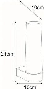 Szklana lampa ścienna łazienkowa tuba - 12X S939 Z2-Z27