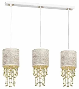 Lampa wisząca, potrójna biała/złota ALMERIA WHITE/GOLD 3xE27
