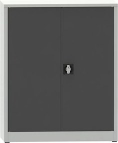 Warsztatowa szafa półkowa na narzędzia KOVONA JUMBO, 2 półki, spawana, 1150 x 950 x 600 mm, szara / grafitowa