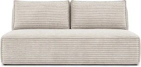Sofa z Funkcją Spania MAVIA Jasnobeżowa Sztruksowa Nowoczesna