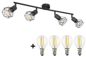 Globo - LED punktowe XARA 4xE14/6W/230V czarny