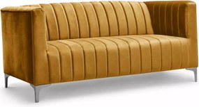 Sofa dwuosobowa Averio II z ozdobnymi przeszyciami w stylu glamour